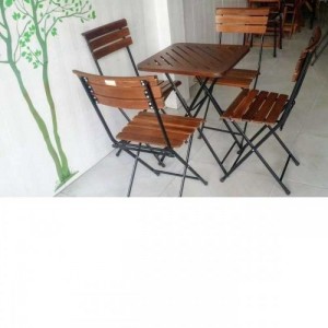 Bộ bàn ghế xếp chân sắt