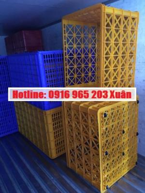 rổ nhựa kéo hàng, sóng nhựa 5 bánh xe