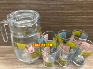 bộ binh ly thủy tinh in logo công ty LimAc nhận làm quà tặng tết cho khách hàng, quà tặng quảng cáo, quà tặng sự kiện
