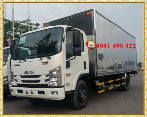 xe isuzu 5 tấn thùng kín Inox phẳng