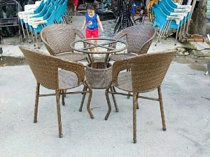 Bộ bàn ghế giả mây bạch tuột cực đẹp