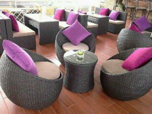 Bộ bàn ghế trứng giả mây cao cấp