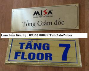 Biển phòng ban, biển công ty nhiều loại chất liệu và giá rẻ trên toàn quốc
