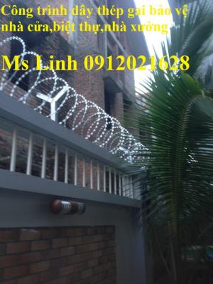 Dây kẽm gai hình dao chống trộm D35,D45,D50,D60,hàng mới 100 %