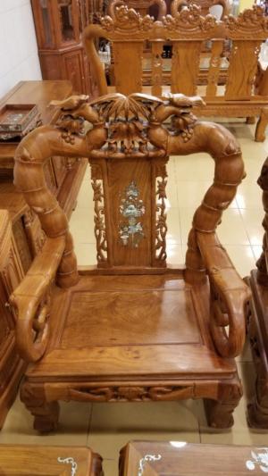Bộ bàn ghế trúc cẩn ốc tay 10