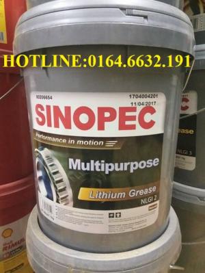 Mỡ chịu nhiệt Sinopec Lithium Grease NLGI 2 xô 17Kg