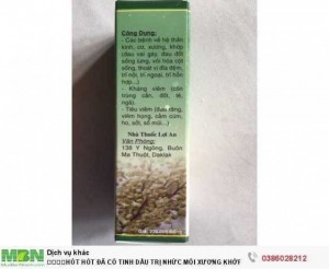 Tinh dầu Thảo Dược LỢI An xoá tan nỗi lo nhức xương khớp, đau dây thần kinh toạ, đau vai gáy