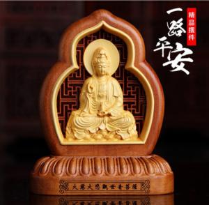 Tượng Phật bà Quan Âm Bồ Tát trạm khắc gỗ Hoàng Dương thiên nhiên