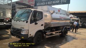 Xe Bồn Xăng Dầu Hino 6m3 (Bồn Nhôm)