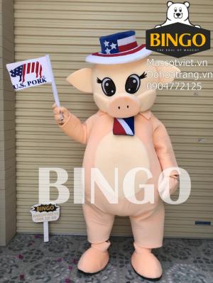Mascot con heo thần tài - Cho thuê mascot con heo