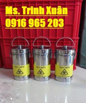 hộp đựng vật sắc nhọn inox 2 lít