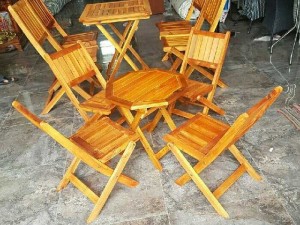 Bộ bàn ghế gỗ xếp nhỏ giá bình dân