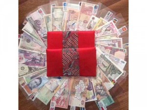Bộ tiền 28 nước 52 tờ lì xì tết