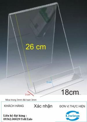 Kệ mica trưng bày sách cho các đơn vị triển lãm