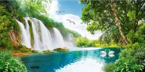 Gạch tranh sơn thủy hữu tình HL891