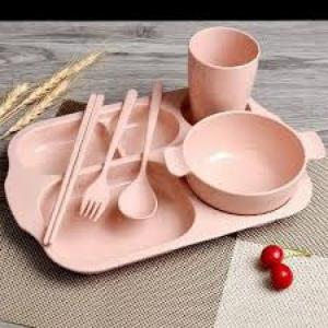 Bộ khay ăn dặm lúa mạch cho bé