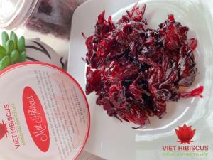 Mứt hoa Atiso đỏ (mứt hồng hoa / mứt Hibiscus) 150gr chua ngọt lạ miệng