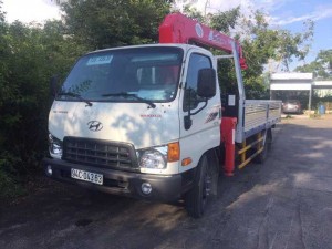 Xe tải Hyundai hd700 gắn cẩu unic 344 mới giao ngay
