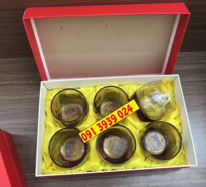Ly thủy tinh Luminarc 320ml màu hồng , ly thủy tinh có hộp xi lụa