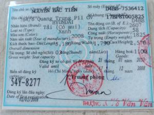 Xe tải Hyundai 1T25 đời 2008 zin, 100% không đâm đụng
