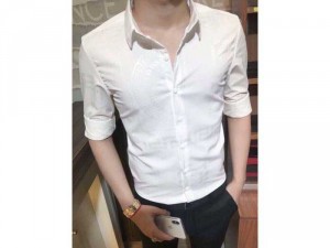 Áo sơ mi nam thời trang Quảng Châu ép dập họa tiết versace