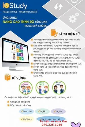 Phần mềm dạy và học tiếng Anh online chuẩn SGK IOStudy