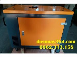 Máy phát điện chạy dầu 6kw Kama công nghệ Đức cách âm có tủ tự động đóng mở điện ATS