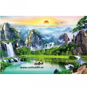Tranh phong cảnh - gạch tranh sơn thủy hữu tình