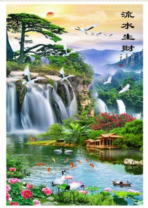 Tranh sơn thủy - tranh phong cảnh- tranh gạch 3d