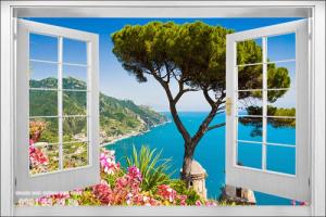 Tranh gạch men - gạch tranh 3d- tranh hình cửa sổ 3d