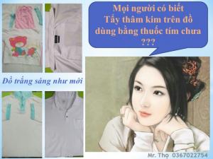 Tẩy trắng thâm kim trên áo