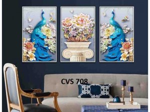 Tranh Scandinavian treo tường nghệ thuật Chim Công CVS176