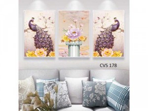 Tranh Scandinavian treo tường nghệ thuật Chim Công CVS176