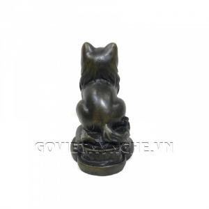 Tượng Đá Trang Trí Mèo Phong Thủy - Đá Màu - Dài 9 cm x Rộng 6cm x Cao 10cm . Giá : 150.000₫