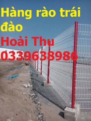 Hàng rào sơn tĩnh điện, lưới thép hàng rào mạ kẽm, bọc nhựa, cột trái đào, di động