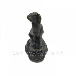 Tượng Đá Trang Trí Chó Phong Thủy - Đá Màu - Dài 9 cm x Rộng 6cm x Cao 10cm . Giá : 150.000₫