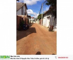 Nhà kho hẻm 53 Nguyễn Hữu Thấu,11x30m