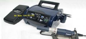 Micromotor system MAXIMA EX
maxima ex
BỘ ĐIỀU KHIỂN MAXIMA EX
Bộ điều khiển kép
EXP-120 (120V)
EXP-230 (230V) Bộ điều khiển trạm đơn
PS220
bỘ ĐiỀu khiỂn kÉp ps220
– Bộ điều khiển kép loại EX-120/230 với bộ điều khiển hai trạm đầu ra cho phép vận hành trơn tru.
– Kiểm soát mô-men xoắn tốt nhất cho động cơ tự động.
– Tích hợp dòng điện 120V hoặc 230V AC, 50 / 60Hz.
– Điện áp đầu ra: 30V DC.
– Kích thước: 200x180x110 mm
– Trọng lượng: 2,3 kg – Bộ điều khiển loại nhỏ gọn với tiếng bíp và công tắc ngắt mạch khí quá tải.
– Điều khiển bằng tay hoặc bằng chân.
– Sự độc đáo của PS220 là công tắc chọn điện áp cho phép hoạt động ở một trong hai 110v hoặc 220v, 50/60Hz.
– Điện áp đầu ra: 30V DC.
– Kích thước: 110 (w) x148 (d) x96 mm (h)
– Trọng lượng: 1,6 kg
ĐỘNG CƠ MAXIMA EX / MAXIMA EX Motors
Có sẵn 6 loại động cơ phù hợp với ứng dụng và yêu cầu khác nhau của mỗi khách hàng. Loại tiêu chuẩn, Loại công suất cao và Loại tốc độ cao.
STT Part number Tốc độ quay Mo-men đầu ra
1 EX05 2,000 ~ 55,000 rpm 3.6 N.cm
2 EX12 1,000 ~ 20,000 rpm 6.4 N.cm
3 EX13 1,000 ~ 35,000 rpm 5.4 N.cm
4 EX20 1,000 ~ 8,000 rpm 9.8 N.cm
5 EX21 1,000 ~ 15,000 rpm 8.8 N.cm
6 EX23 1,000 ~ 30,000 rpm 6.8 N.cm
TAY CẦM THẲNG MAXIMA EX / MAXIMA EX Rotary Handpieces
Tay cầm EX051
Rotary Handpieces EX051 Tay cầm EX121
Rotary Handpieces EX121 Tay cầm EX131
Rotary Handpieces EX131
ex051 ex121 ex131
– Tay cầm cấu tạo bởi hai bộ phận
– Tốc độ quay: 55.000 v/p
(tốc độ quay lớn)
– Điện áp đầu vào định mức: 0-30V.DC
– Mô-men xoắn cực đại: 3,6 N.cm
– Trọng lượng: 190 g
– Đầu kẹp: 2.35 mm, 3.0 mm
– Đầu kẹp đặc biệt: 3.175 mm – Tay cầm cấu tạo bởi hai bộ phận
– Tốc độ quay: 20.000 v/p
(momen lớn)
– Điện áp đầu vào định mức: 0-30V.DC
– Mô-men xoắn cực đại: 6.4 N.cm
– Trọng lượng: 220 g
– Đầu kẹp: 2.35 mm, 3.0 mm
– Đầu kẹp đặc biệt: 3.175 mm – Tay cầm cấu tạo bởi hai bộ phận
– Tốc độ quay nhanh: 35.000 v/p
– Điện áp đầu vào định mức: 0-30V.DC
– Mô-men xoắn cực đại: 5,4 N.cm
– Trọng lượng: 220 g
– Đầu kẹp: 2.35 mm, 3.0 mm
– Đầu kẹp đặc biệt: 3.175 mm
Tay cầm EX201
Rotary Handpieces EX201 Tay cầm EX211
Rotary Handpieces EX211 Tay cầm EX231
Rotary Handpieces EX231
ex201 ex211 ex231
– Tay cầm cấu tạo bởi hai bộ phận
– Tốc độ quay: 8.000 v/p
(siêu momen xoắn)
– Điện áp đầu vào định mức: 0-30V.DC
– Mô-men xoắn cực đại: 9,8 N.cm
– Trọng lượng: 276 g
– Đầu kẹp: 2.35 mm, 3.0 mm
– Đầu kẹp đặc biệt: 3.175 mm – Tay cầm cấu tạo bởi hai bộ phận
– Tốc độ quay: 15.000 v/p
(momen lớn)
– Điện áp đầu vào định mức: 0-30V.DC
– Mô-men xoắn cực đại: 8.8 N.cm
– Trọng lượng: 276 g
– Đầu kẹp: 2.35 mm, 3.0 mm
– Đầu kẹp đặc biệt: 3.175 mm – Tay cầm cấu tạo bởi hai bộ phận
– Tốc độ quay nhanh: 30.000 v/p
– Điện áp đầu vào định mức: 0-30V.DC
– Mô-men xoắn cực đại: 6,8 N.cm
– Trọng lượng: 276 g
– Đầu kẹp: 2.35 mm, 3.0 mm
– Đầu kẹp đặc biệt: 3.175 mm
ANGLE ROTARY / SWINGFILE
Tay cầm góc EX217
Angle Rotary EX217 Tay cầm góc EXEX216
Angle Rotary EXEX216 Tay cầm dao động EX208
Swingfile EX208
ex217 ex216 ex208
– Angle Rotary
– Thích hợp để đánh bóng bề mặt tròn và phẳng.
– Tay cầm EX217 bao gồm đầu JS21 và động cơ EX21.
– Động cơ có thể tháo rời EX21 có thể được sử dụng với các đầu khác phù hợp.
– Công suất trục tối đa: 49.0W
– Điện áp đầu vào định mức: 0-30V.DC
– Mô-men xoắn max: 8.8N.cm
– Trọng lượng: 380 g
– Đầu kẹp: 2.35 mm, 3.0 mm
– Đầu kẹp đặc biệt: 3.175 mm – Angle Rotary
– Thích hợp để đánh bóng bề mặt tròn và phẳng.
– Tay cầm EX216 bao gồm đầu JR21 và động cơ EX21.
– Động cơ có thể tháo rời EX21 có thể được sử dụng với các đầu khác phù hợp.
– Công suất trục tối đa: 49.0W
– Điện áp đầu vào định mức: 0-30V.DC
– Mô-men xoắn max: 8.8N.cm
– Trọng lượng: 370 g
– Đầu kẹp: 2.35 mm, 3.0 mm
– Đầu kẹp đặc biệt: 3.175 mm – Swingfile / dao động
– Swingfile EX208 là động cơ dao động ngang có thể lựa chọn tốc độ và hành trình, là lựa chọn hoàn hảo cho việc đánh bóng ở góc và khe sâu.
– Tay cầm EX208 gồm đầu JP11 và động cơ EX20 có thể tháo rời
– Dao động: 8.000 v/p
– Điện áp đầu vào định mức: 0-30V.DC
– Mô-men xoắn max: 9.8N.cm
– Trọng lượng: 316 g
– Kích thước: 2.0 – 4.7 mm
RECIPROFILE / BELT SANDER
Tay cầm RE35
Reciprofile RE35 Tay cầm RE55
Reciprofile RE55 Tay cầm BS33
Belt Sander BS33
re35
re55 bs33
Reciprofile
Tay cầm RE35 và RE55 có trọng lượng nhẹ và thoải mái cầm tay để đánh bóng liên tục. Cả hai mô hình đều có thể điều chỉnh hành trình và đầu nối có thể xoay 360 độ. Belt Sander / động cơ đánh bóng bằng đai BS33
– BS33 hích hợp để gỡ lỗi, loại bỏ các dấu EDM (gia công điện) và công cụ máy, chà nhám bề mặt phẳng,cong và các khe hẹp.
– Điện áp định mức: 0-30V.DC
– Tốc độ dây đai: 5 – 12 m/s
– Trọng lượng: 400 g
– Điện áp: 0-30V.DC
– Kích thước dụng cụ: đường kính 2.0 – 6.35 mm.
– Hành trình: 0-6mm
– Tần suất: 420-4.200 strokes/phút
– Trọng lượng: 675 g – Điện áp: 0-30V. DC
– Kích thước dụng cụ: đường kính 2.0 – 6.35 mm.
– Hành trình: 0-2 mm
– Tần suất: 700–7,000 strokes/phút
– Trọng lượng: 675 g
Liên hệ để được báo giá ưu đãi nhất:
Ms. Hạnh – 0392 857 952 (zalo)
kinhdoanh7.thienan@gmail.com
