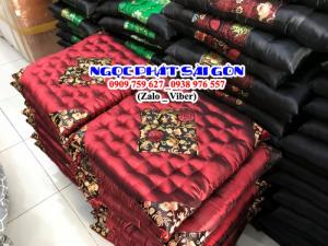 Nệm Ngồi Gấm Vuông. Nệm Ngồi Bệt Gấm. Hàng Thủ Công Chất Lượng Cao. Ngọc Phát Sài Gòn. Mới 100%