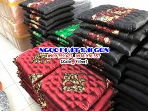 Nệm Ngồi Gấm Vuông. Nệm Ngồi Bệt Gấm. Hàng Thủ Công Chất Lượng Cao. Ngọc Phát Sài Gòn. Mới 100%