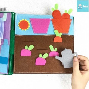 Chăm sóc, tưới nước cho ruộng rau và học phân biệt màu sắc