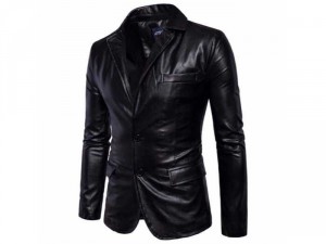 Áo khoác da nam dạng vest sang chảnh
