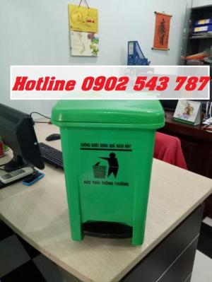 Thùng rác y tế 25 lít màu xanh