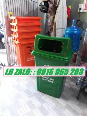 thùng rác công cộng 95 lít màu xanh lá