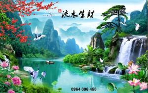Tranh 3d sơn thủy hữu tình hk890