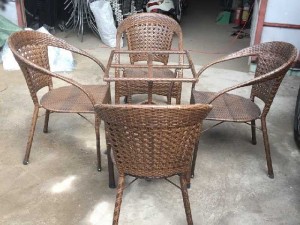 Bàn ghế mây cafe sân vườn trực tiếp sản