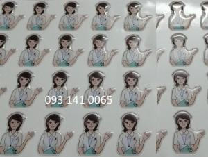 In logo thương hiệu sản phẩm decal phản quang phủ keo nổi
