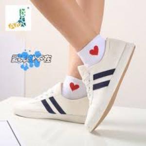 Combo 5 đôi tất nữ cổ ngắn hình tim phong cách Hàn Quốc