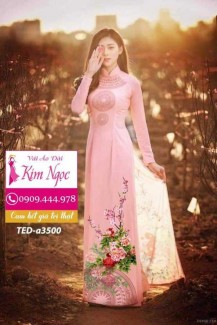 Các mẫu vải áo dài in hình đẹp TED3500