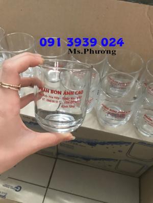 Nhận làm ly thủy tinh in logo theo yêu cầu, ly thủy tinh quà tặng khách hàng